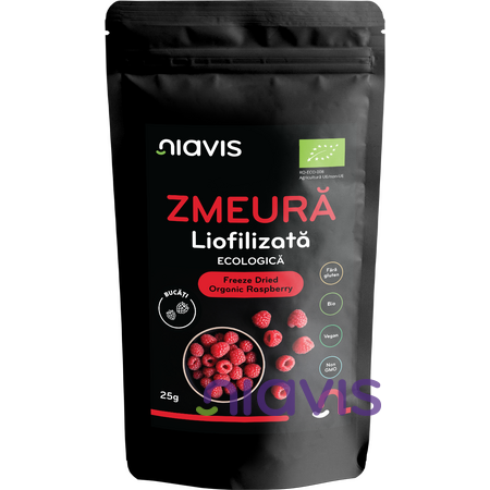 Niavis Zmeura Liofilizata Bucati Ecologica/BIO 25g