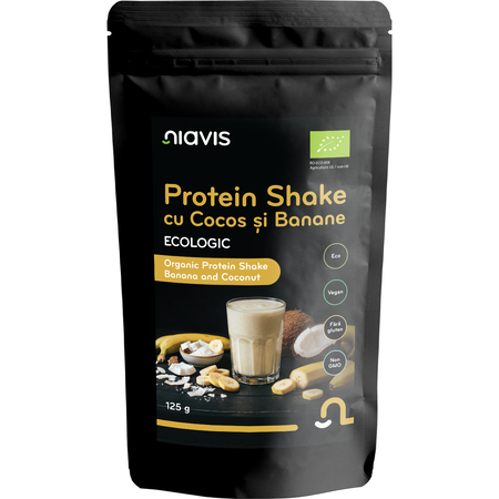 Niavis Protein Shake cu Cocos și Banane Ecologic/BIO 125g