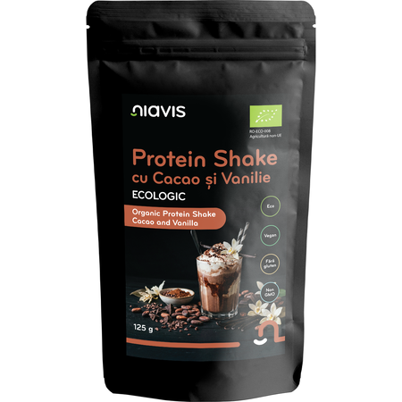 Niavis Protein Shake  cu Cacao și Vanilie Ecologic/BIO 125g